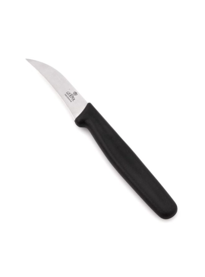GERPOL WIKTOR nóż do warzyw zagięty 7cm czarny