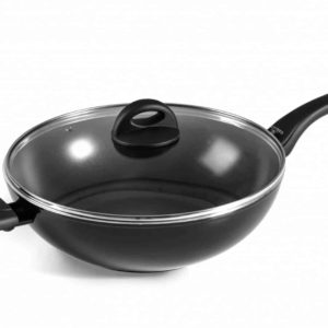 GERLACH Harmony czarny wok+pokrywa 30cm powłoka Ceralon
