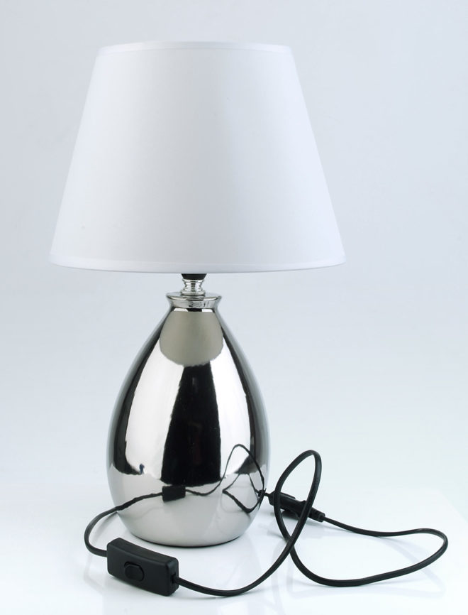ELLE SILVER LAMPA H:39cm