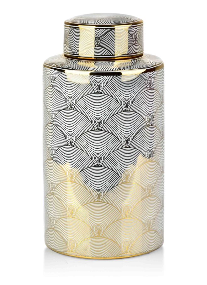 CHARLOTTE WHITE Amfora – wazon z pokrywką H:40cm