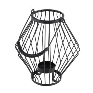 ALTOM ŚWIECZNIK SZPROSOWY Z UCHWYTEM 19X19X20 CZARNY 1704001169