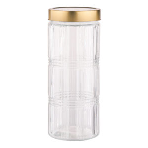 ALTOM POJEMNIK SZKLANY ZE ZLOTĄ POKRYWKĄ