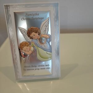 TECZOWY ZAKĄTEK OBRAZEK PAMIĄTKA CHRZTU KOLOR