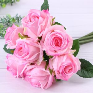 TERJAN WIĄZKA RÓŻ GUMOWANYCH PINK CV11595-12