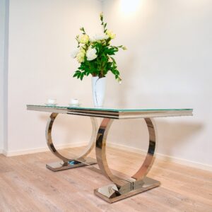 STÓŁ LUXURY 160X90 SREBRNY